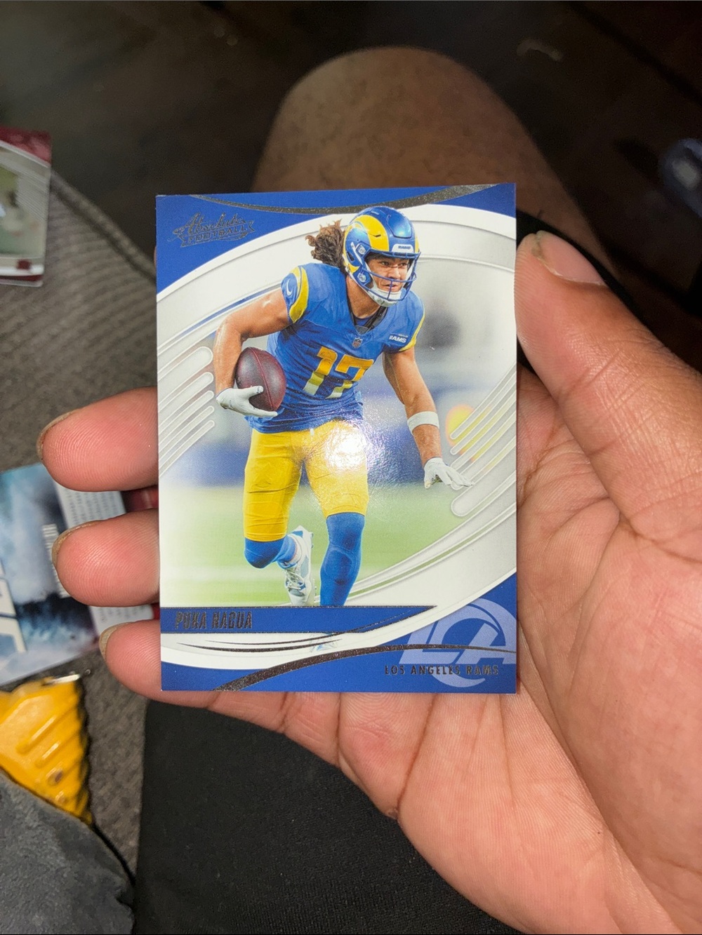 Panini Football Card - Blue and Yellow Los Angeles Rams